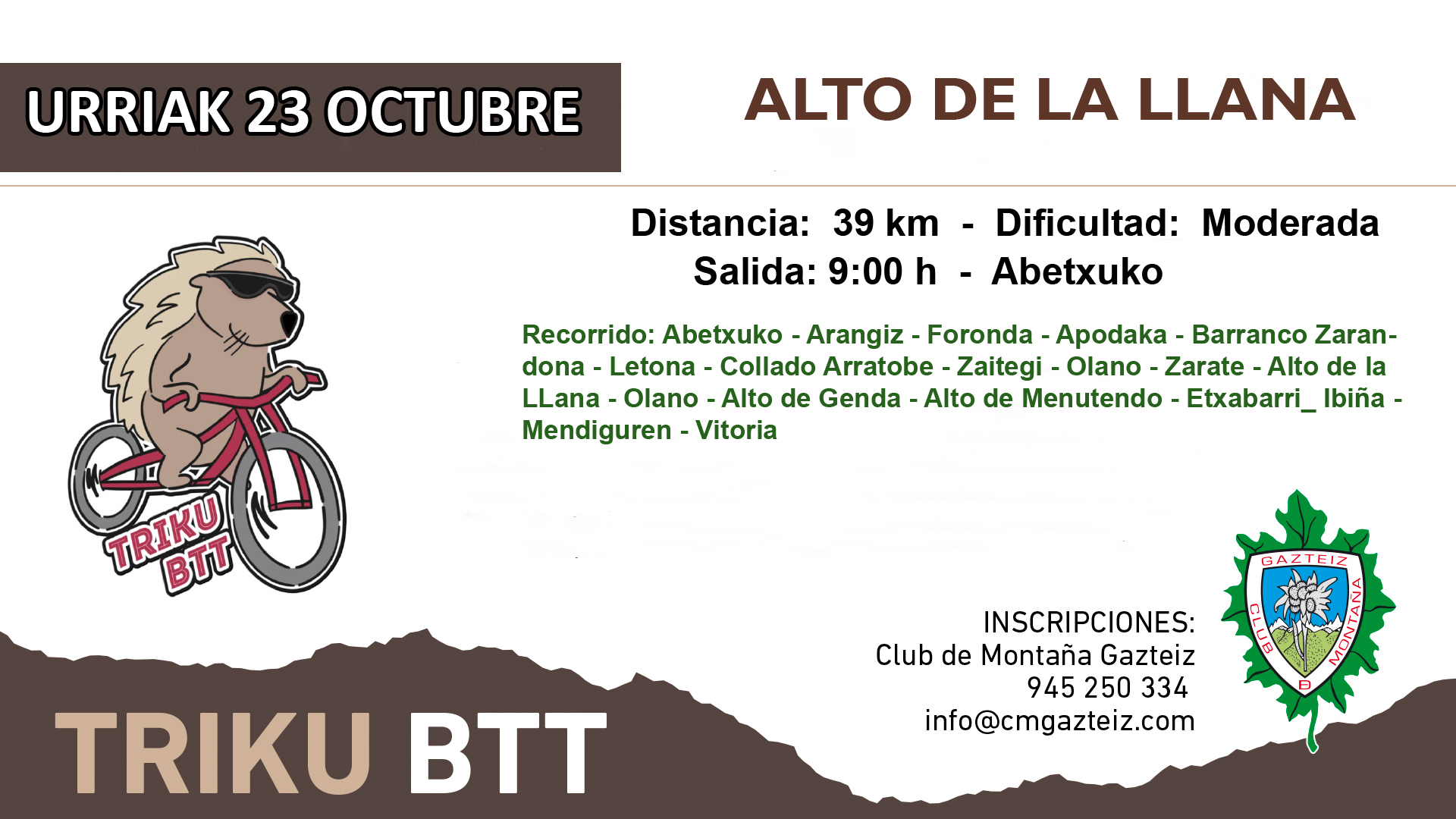 Foto Ruta: Alto de la LLana